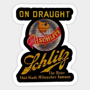 Schlitz Beer Milwaukee on Draught Sticker